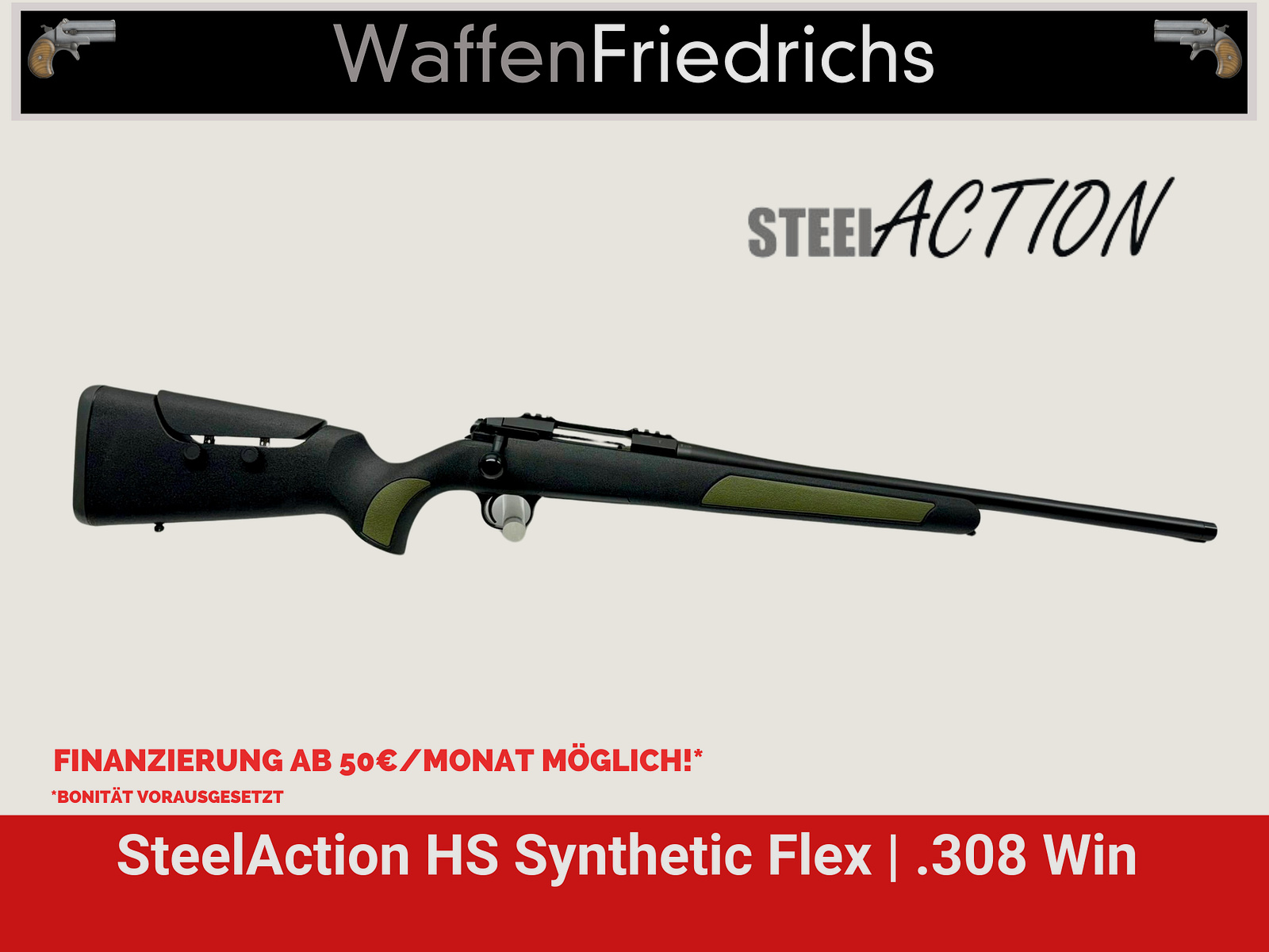 SteelAction HS Synthetic Flex mit verstellbarer Wange - WaffenFriedrichs