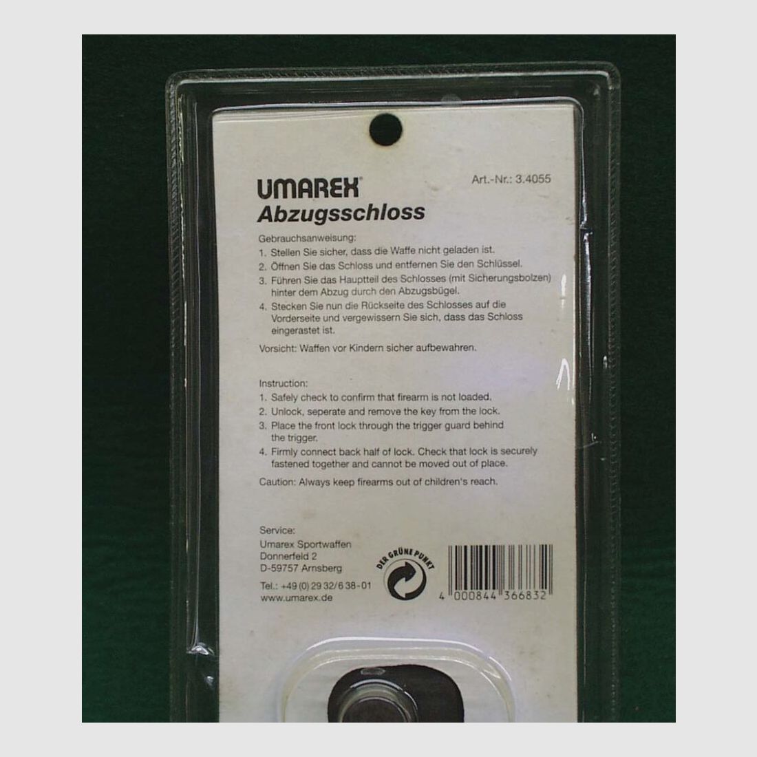 Umarex candado de disparo para armas largas y cortas