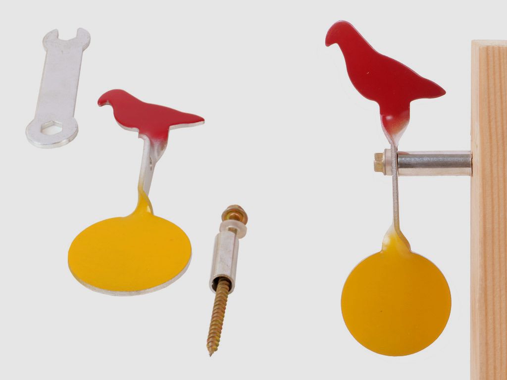 Luftgewehr Zielanlage Bird Target Pendelscheibe 2 TrefferflĂ¤chen