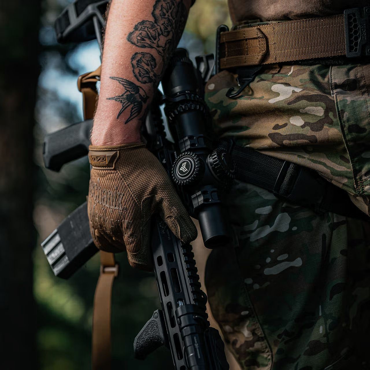 Swampfox Warhorse 1-6x24 FFP LPVO Zielfernrohr - MIL-Absehen, rot beleuchtet, 34 mm