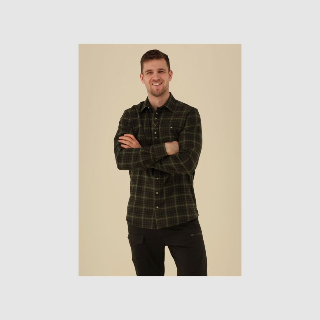 Men’s shirt OS-Trachten Regular size 39/40, image 4 of 5