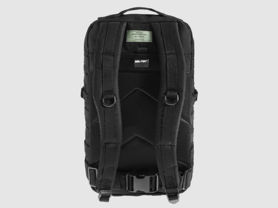 Mochila táctica Mil-Tec Large Assault Pack 36 l negra (14002202), imagen 3 de 6