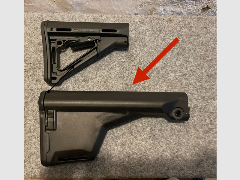 Schmeisser fester Schaft für AR-15 inkl. 10 Schuss Magazin wie Magpul MOE