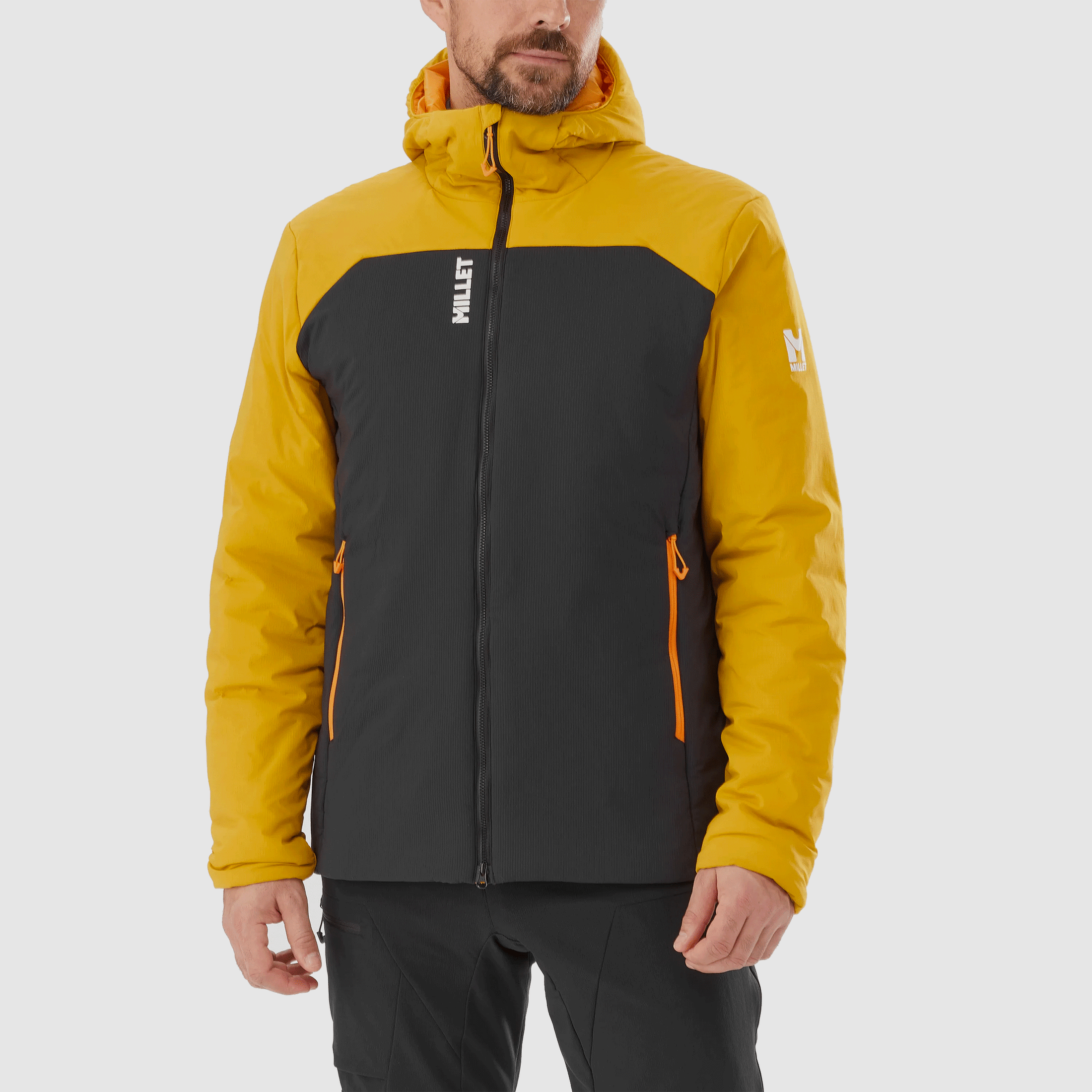 JACKET/PUFFER – MILLET – BOSSON 100 Black/Saffron, image 3 of 9
