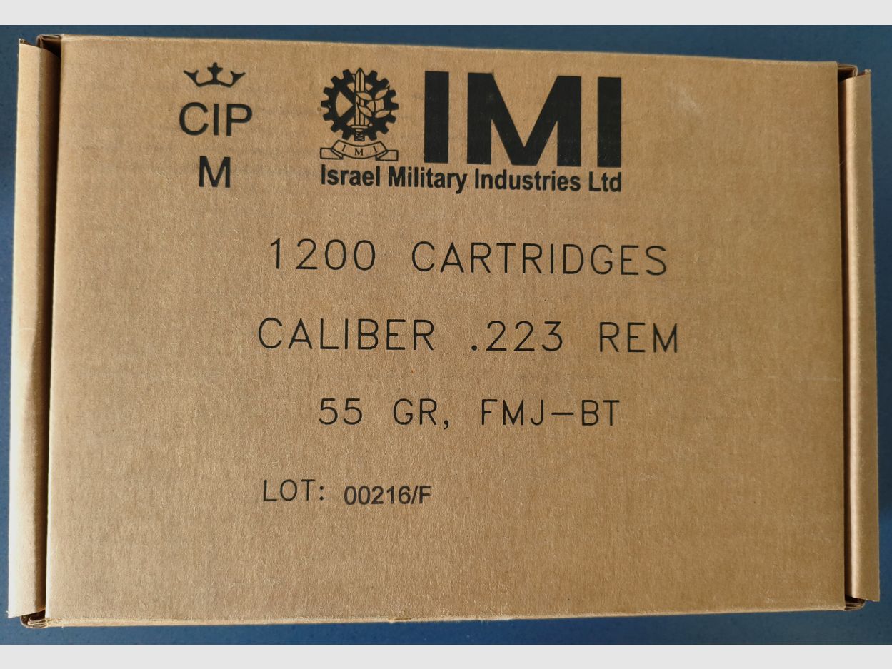 .223 Rem. IMI FMJ-BT 55gr. 2460 pcs
