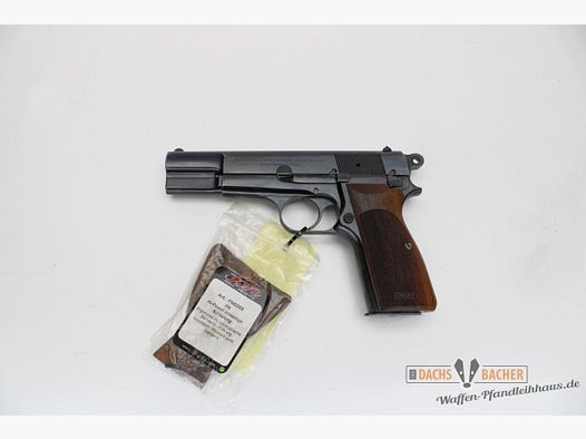 Pistole Browning High Power Kal. 9 Para mit KN Griffschalen