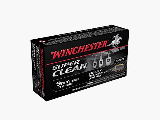 WINCHESTER-Kugelmunition .9X19 LUGER SUPER CLEAN 90G
