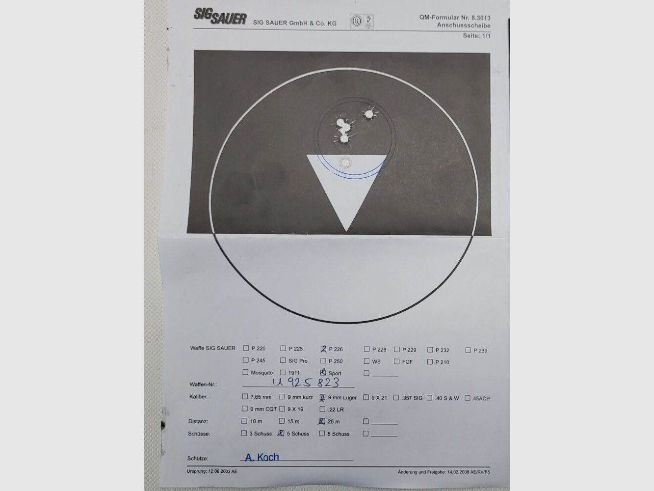 SIG Sauer	 P226 X-Five Supermatch Made in Germany