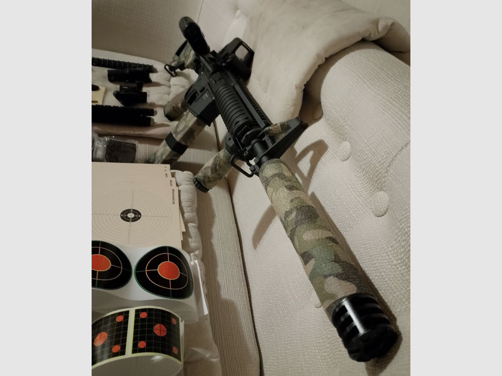 Combat Set T4E t4m RIS CO2 Druckluft Sturmgewehr Ram Tarnung  Holo Visier Laser Entfernungsmesser Home Defense Gewehr cal .43 upgraded Paintball Markierer