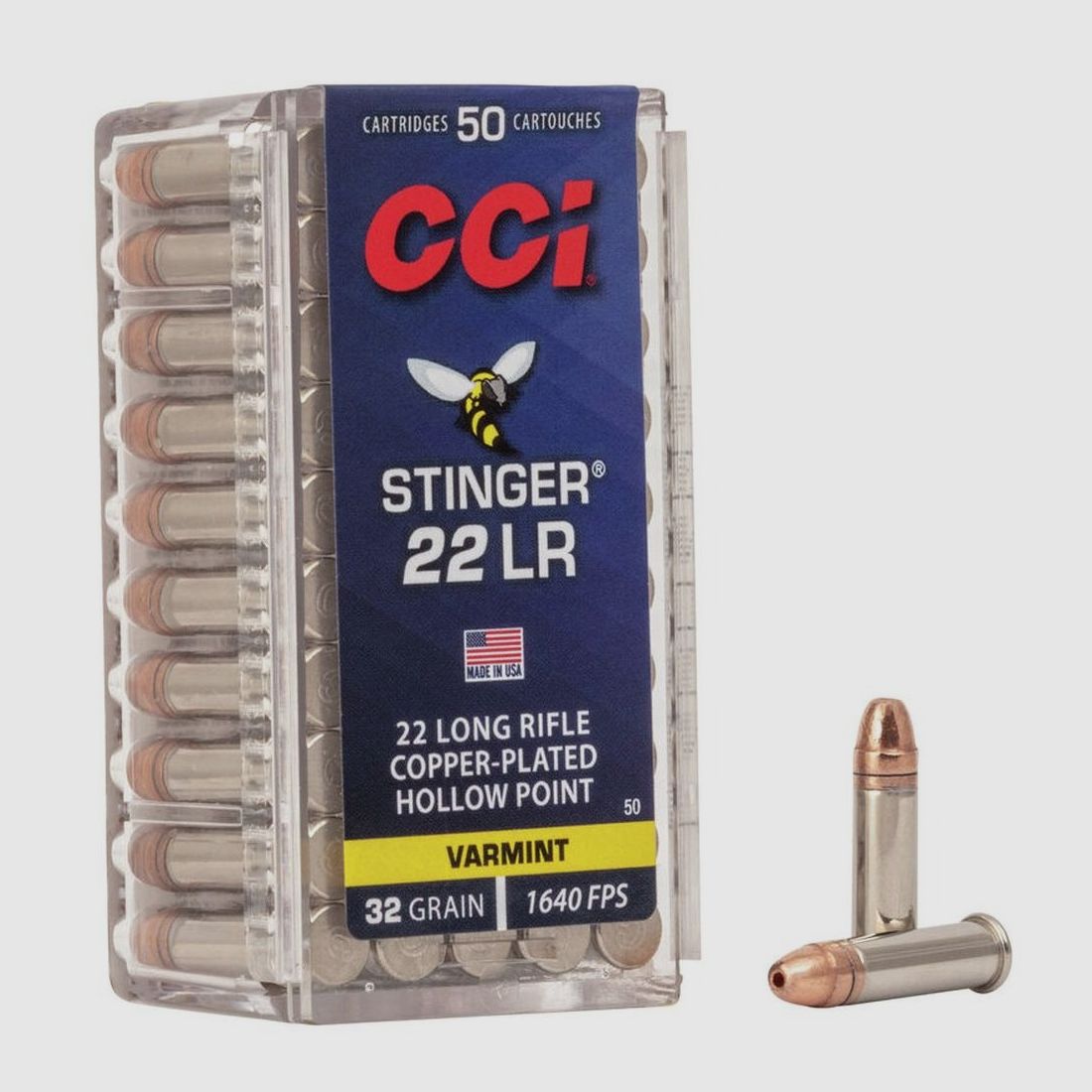22 long rifle CCI Stinger 32 gr HP VE50