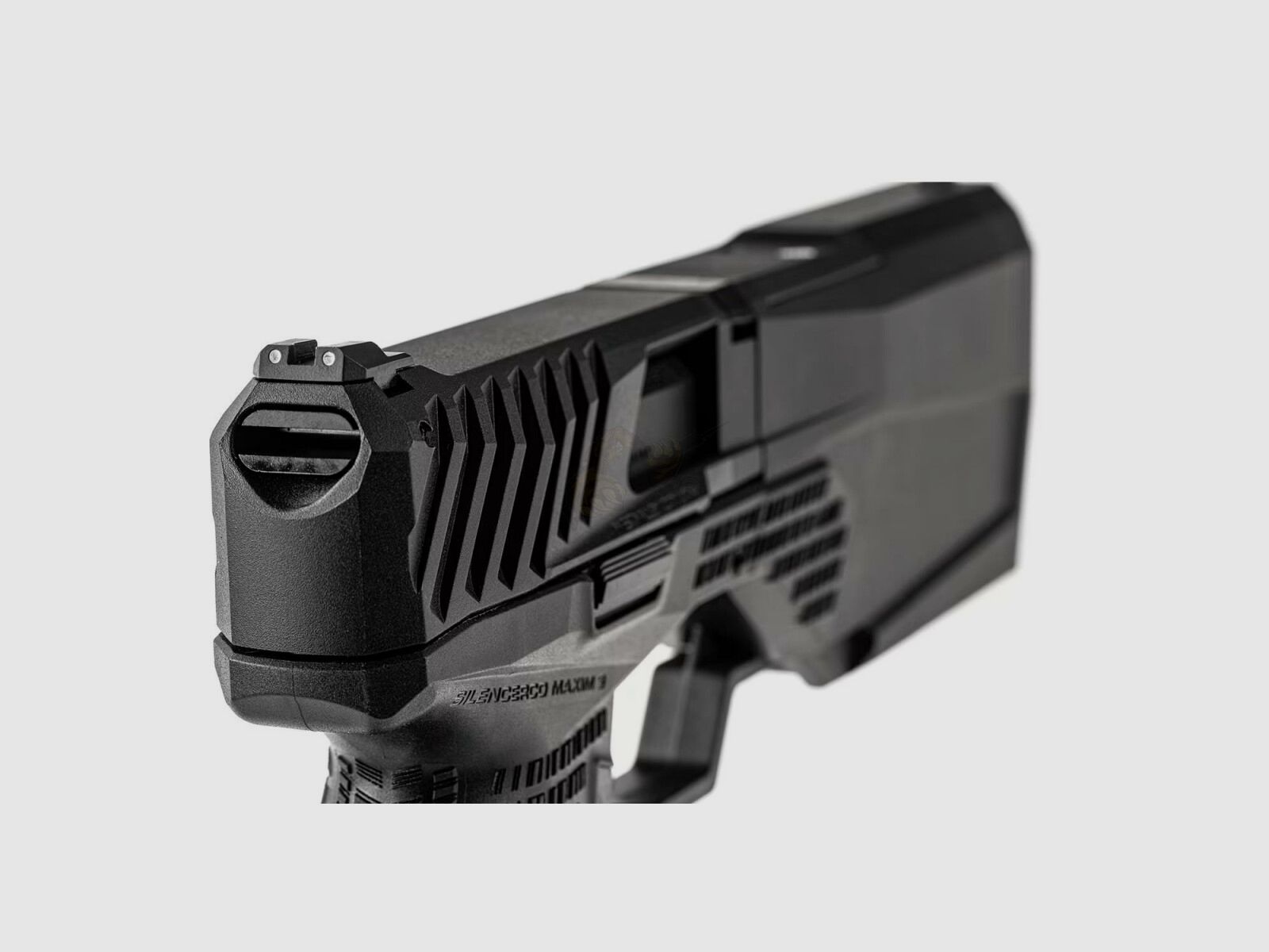 SilencerCo Maxim 9 CO2 Blowback Airsoft Pistol in Nero di Krytac