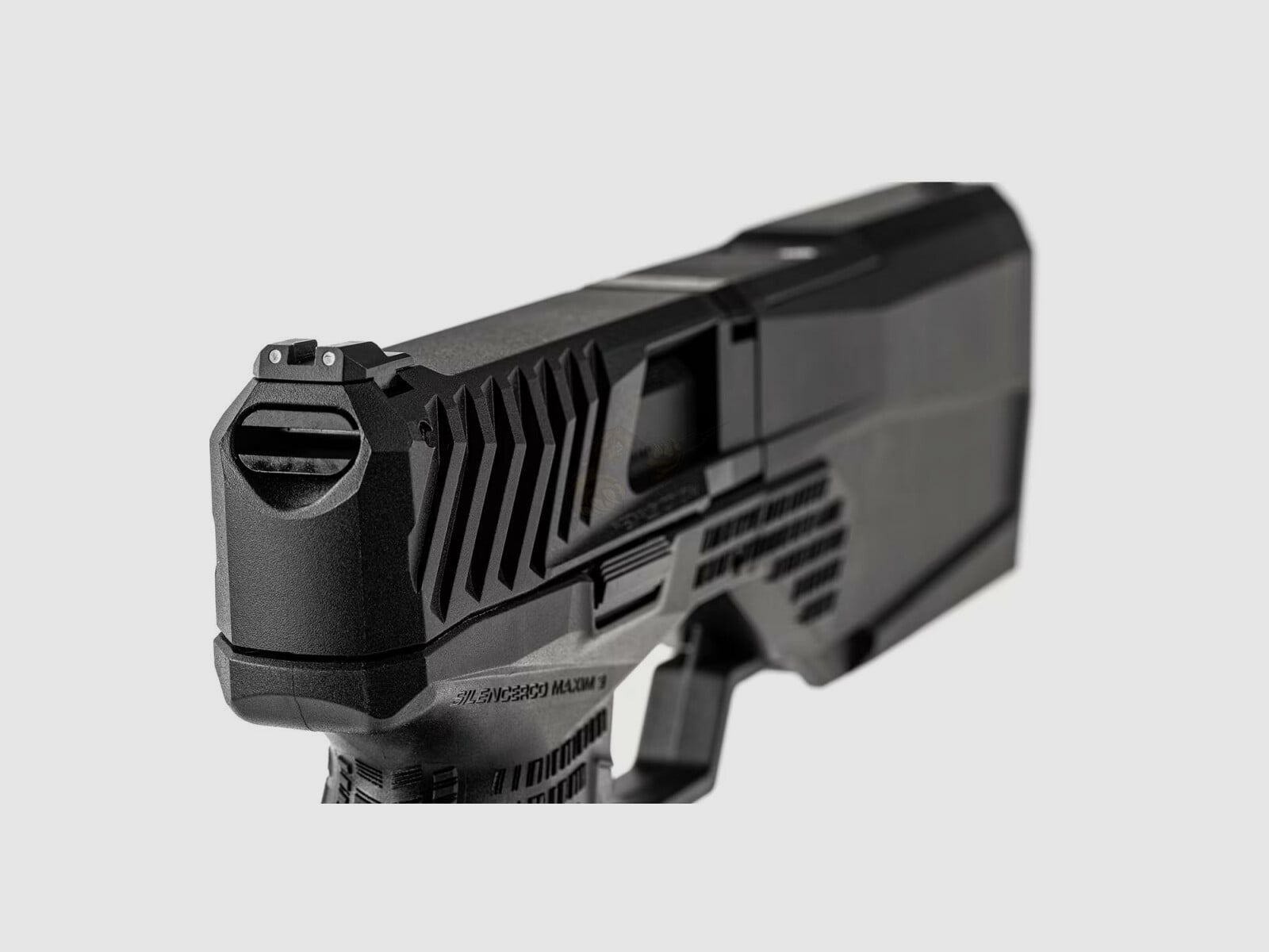 SilencerCo Maxim 9 CO2 Blowback Airsoft Pistole in Schwarz von Krytac