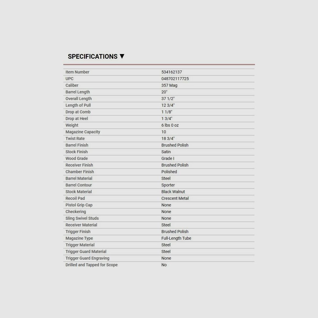 Winchester 1892 Karabinek krótki .357 Mag. (MIROKU FERTIGUNG) W MAGAZYNIE