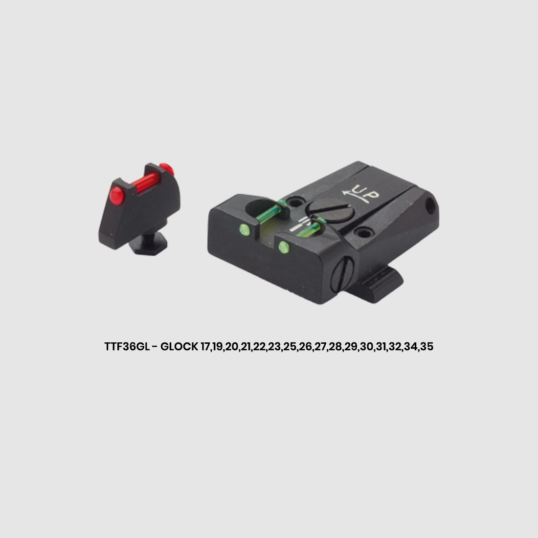 LPA Sights Fiber Optic Adjustable Sight Set LPA TTF — TTF28SS, image 3 of 6