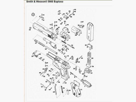 Replacement S&W Extractor for all Series 39 - 59 Fig. 14 Cal. 9mm