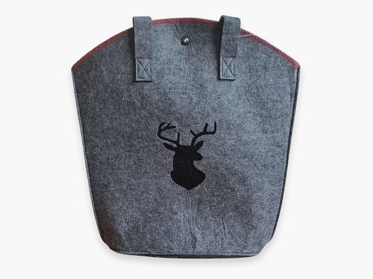 Felt bag with deer head emblem