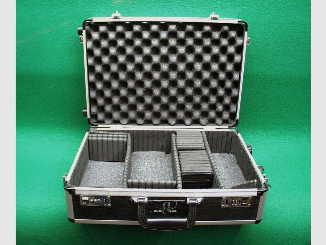 Aluminium koffer voor pistolen, zwart