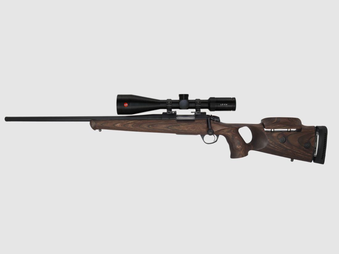  Bergara   B14 B&H Prohunter Flex LINKS Lochschaft Leica 2.5-15x56 fertig montiert / Optional: Brenner Schalldämpfer