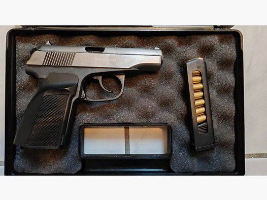Baikal Makarov MP- 654 K (T99 Ausführung) Bicolor mit scharfem Magazin und 8 Dekopatronen 
