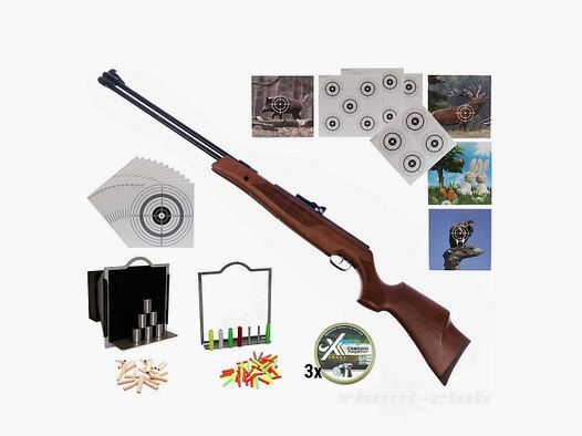 Weihrauch HW 77 Luftgewehr 4,5mm Diabolos im Super-Target Set