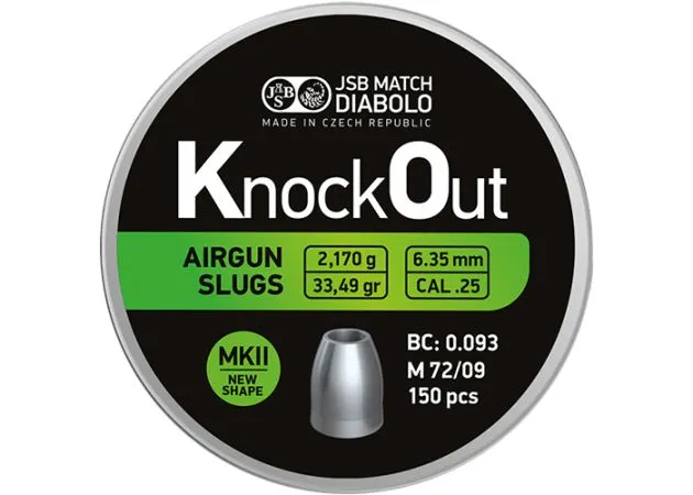 JSB Knock Out MKII 6.35 mm HP 33.49 grain (.250)
