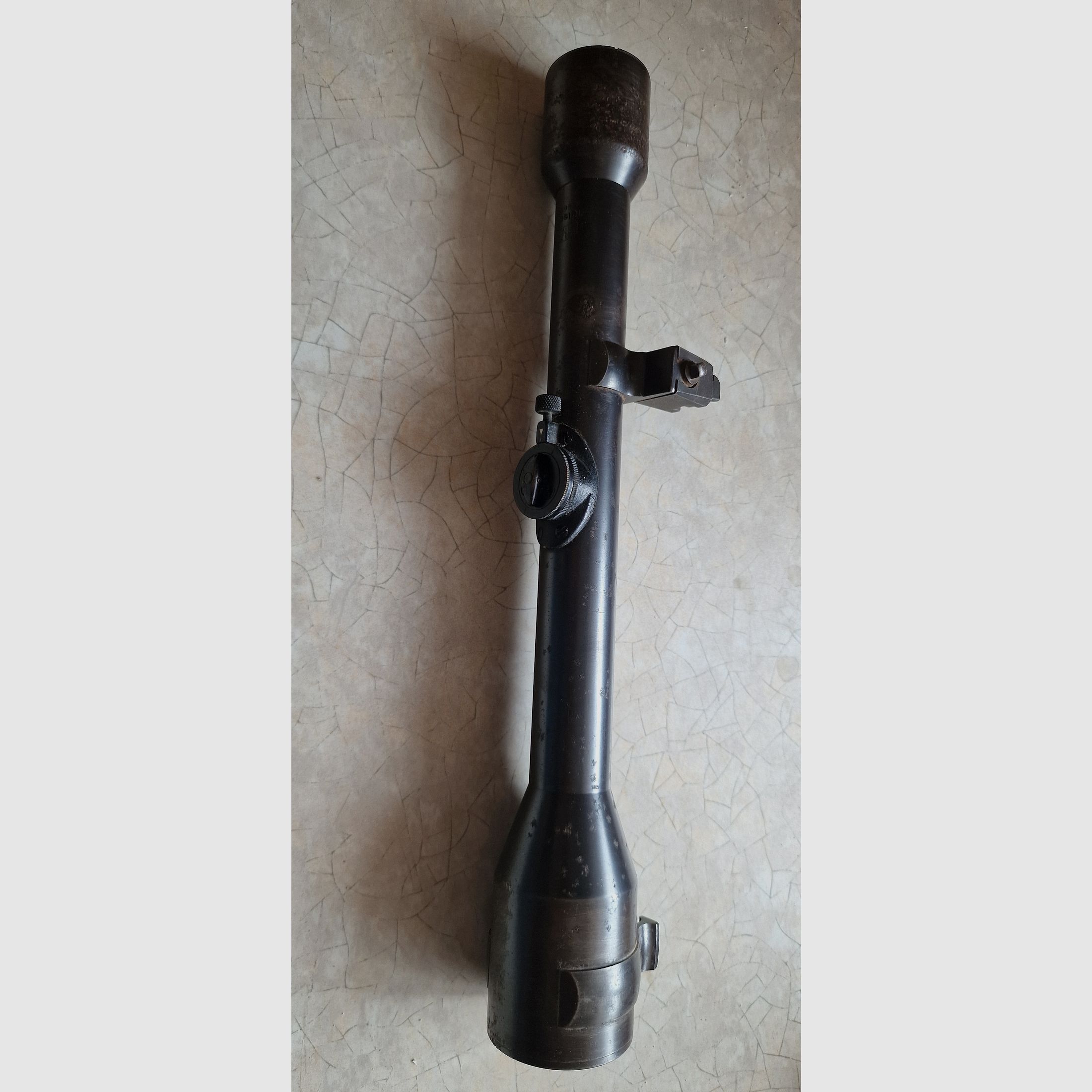 Historische scope Carl Zeiss Jena „Zielsechs“ (6x) – stalen barrel – WO2 / naoorlogs, afbeelding 5 van 10