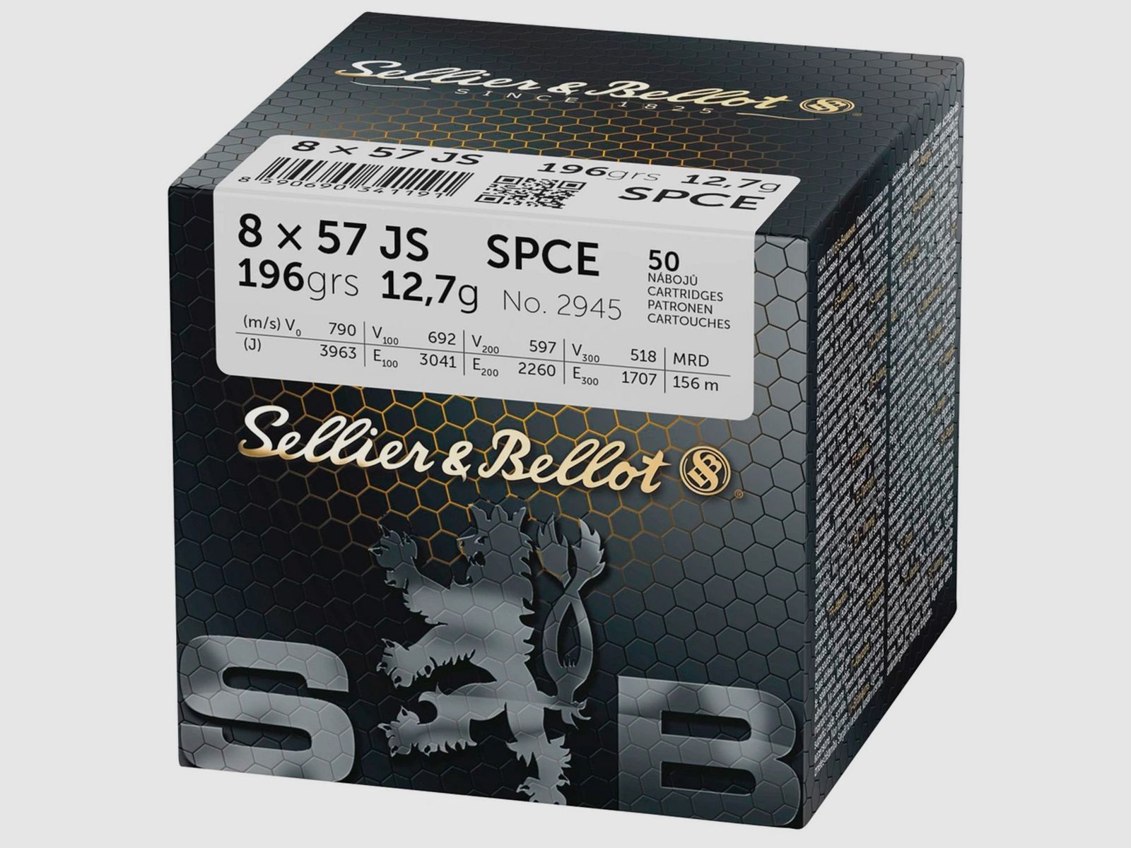 Sellier & Bellot 155487 8x57 IS Deelmantel SPCE 12,7g 196grs. 50 Stk.