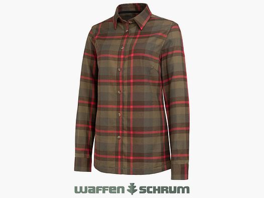 Böcker Chemise en Flanelle Waidi Olive à Carreaux