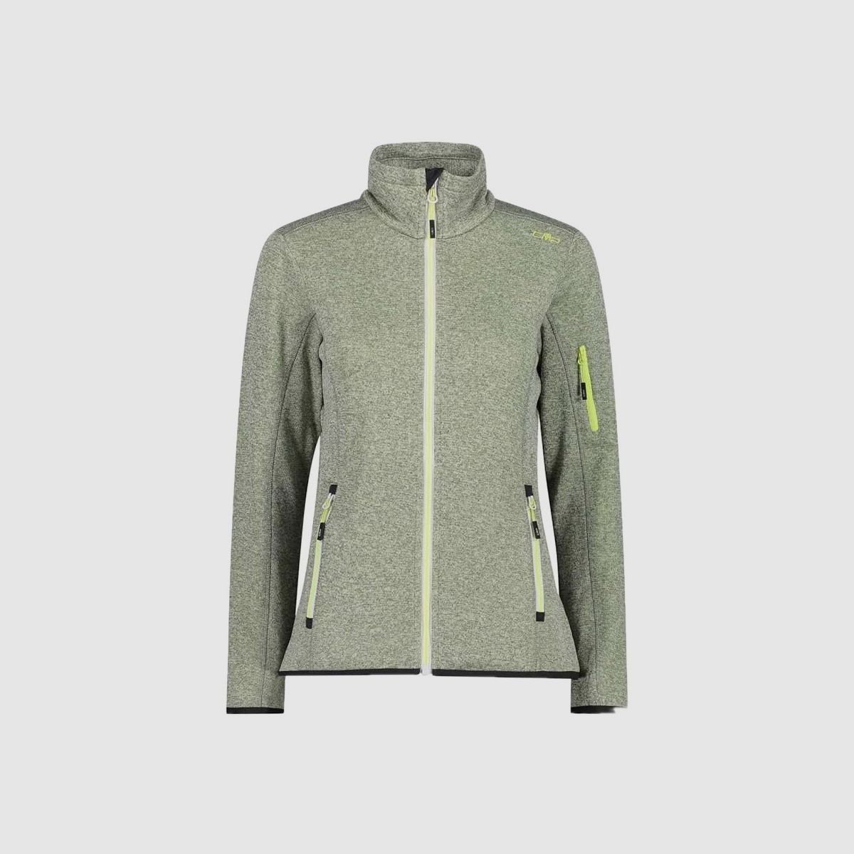 CMP Damen Knit-Tech-Fleece mit Inner Layer aus Mesh Citric-Bianco