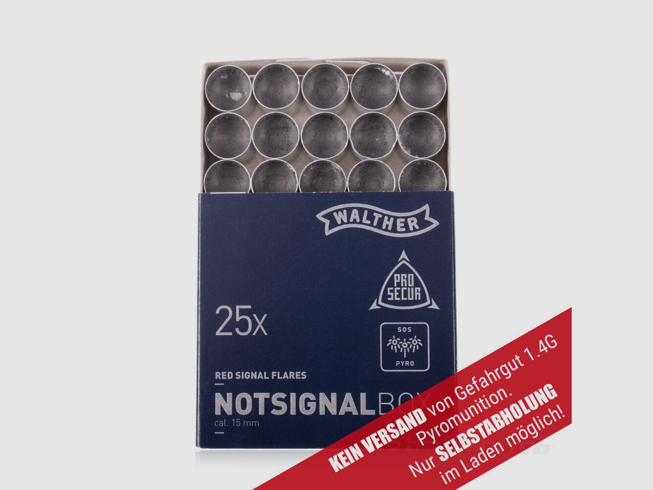 Walther Walther Caja de señal de emergencia - 25 estrellas de señal - Calibre 15mm