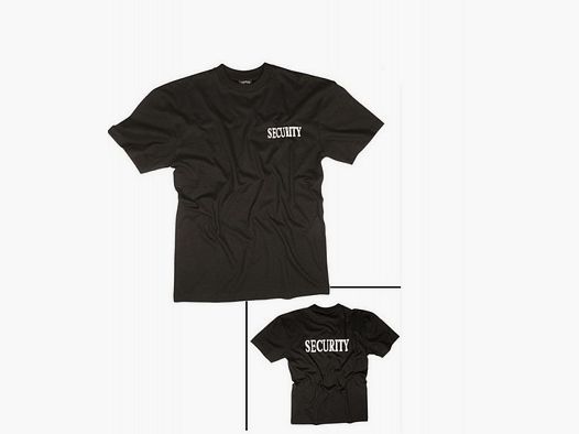 T-SHIRT ZWART MET DUBBELE DRUK - SECURITY