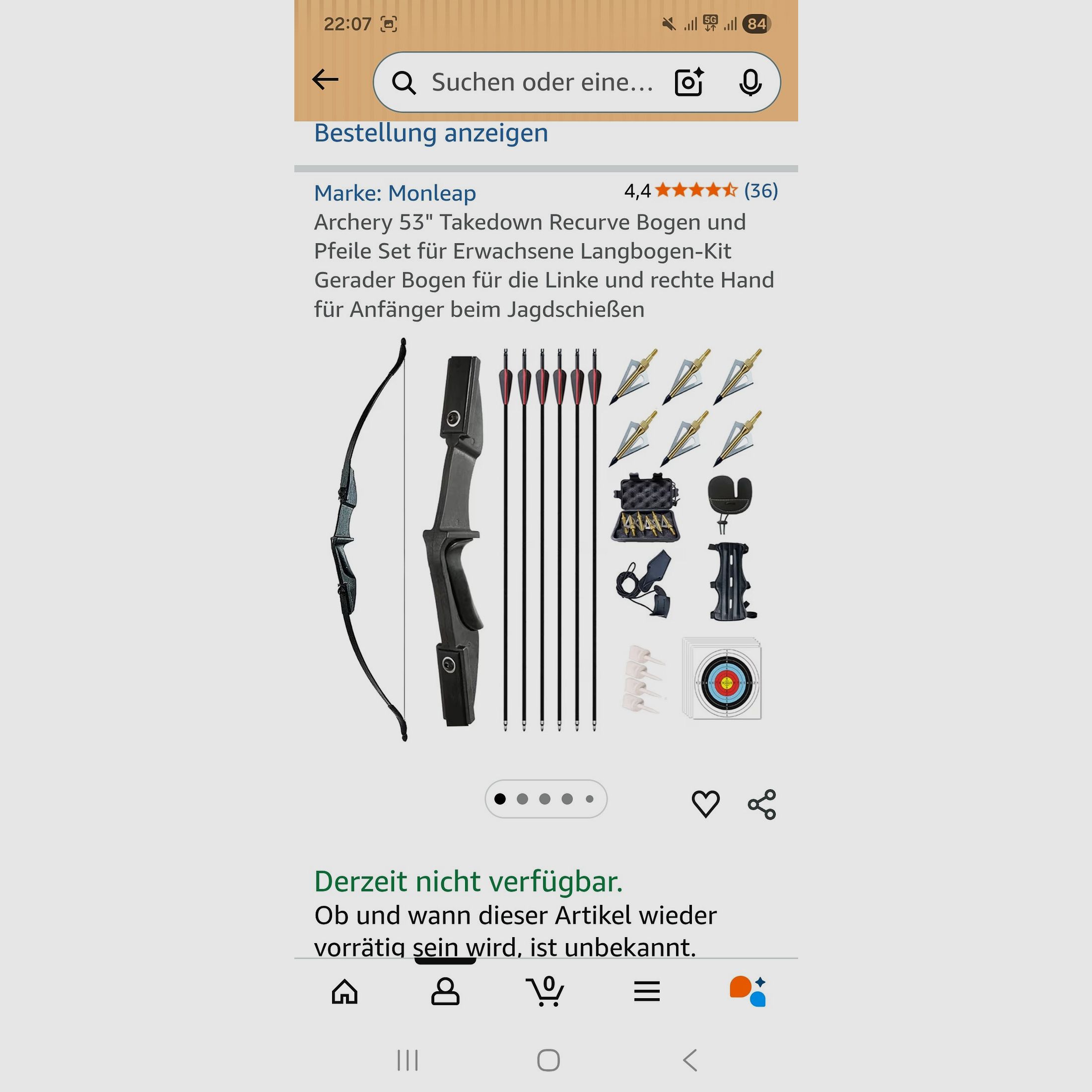 Amazon Recurve Bogen Gebraucht 53" und 40 Pfund