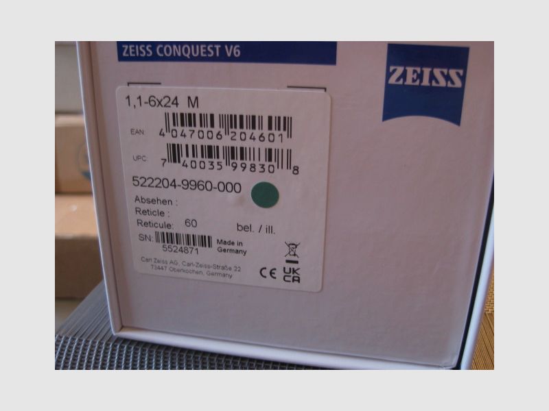 NEUE "Made in Germany" + ABSOLUTE BESTPREISE für ZEISS V6 in 1,1-6x24 M oder V8 1,1-8x24 M oder V6 2,5-15x56 M bzw. V6 2-12x50 M je mit Abs-60 !!! Kein Swarovski -Z6i-Z8i-LEICA-SAUER-MAUSER-Blaser-Schmidt&Bender-GPO usw.