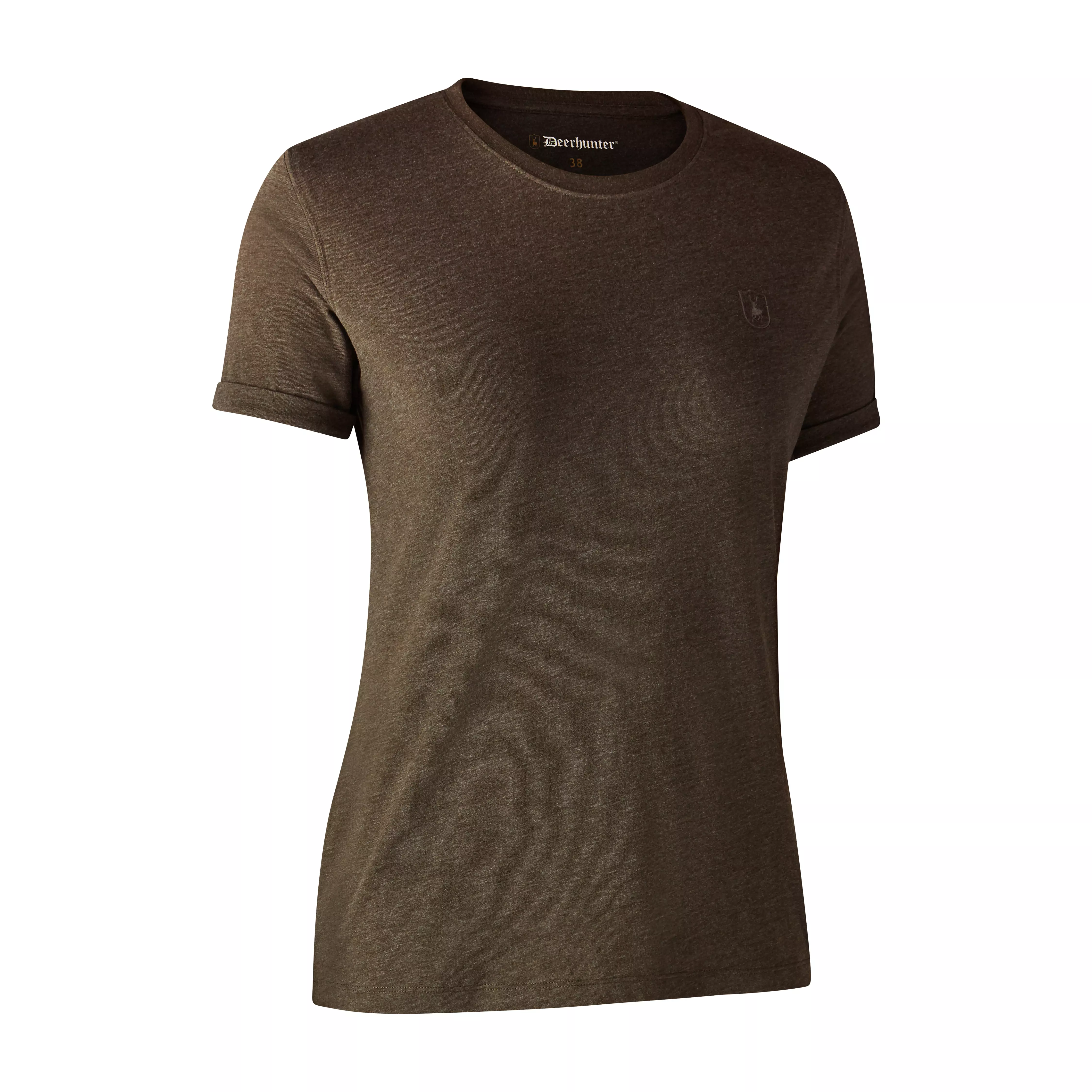 T-shirt basique pour femme, lot de 2 - Adventure Green mel/Brown Leaf mel., image 2 sur 5
