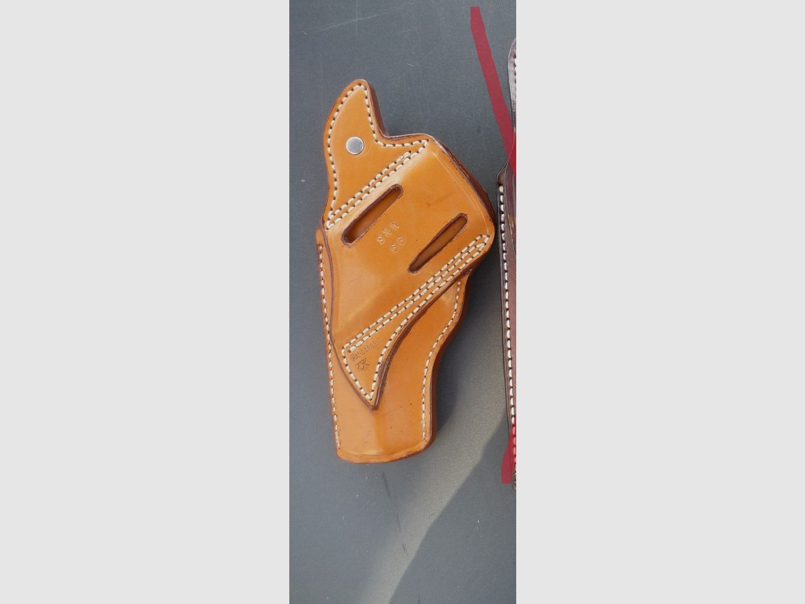 HKDesign Holster Art. Nr. 003 con guida in teflon e chiusura a scatto per: S&W M 66 4" - per destrimani, immagine 2 di 9