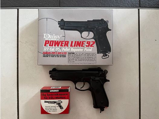 Daisy Power Line 92 Beretta CO2 Pistole Luftpistole für Diabolos