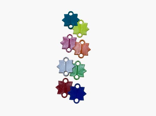 COLORFUL PLASTIC STARS FOR BALL CATCHERS, DISC BOXES - 200 PIECES