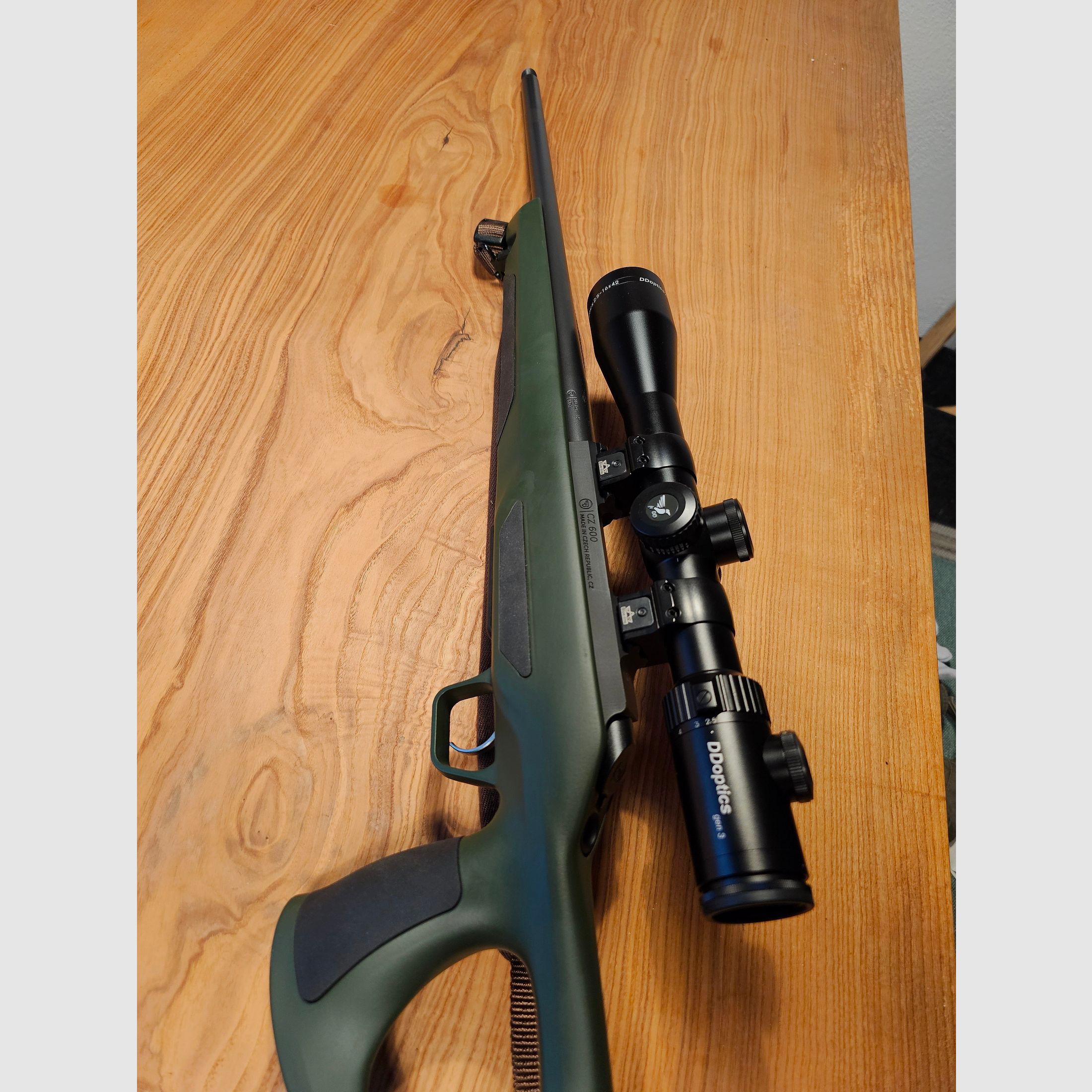 CZ 600 Ergo .223 Remington EAW montaż DD Optics 2,5-16x42 iFiber Leuchtabsehen 4AN