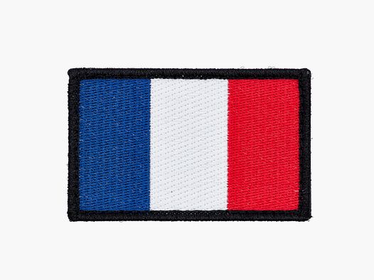 Parche bordado de bandera de Francia con cierre de gancho y bucle