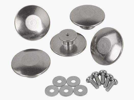 AHG-Anschütz Aluminium Knopset voor Jassen 5 Stuks Sportaccessoires