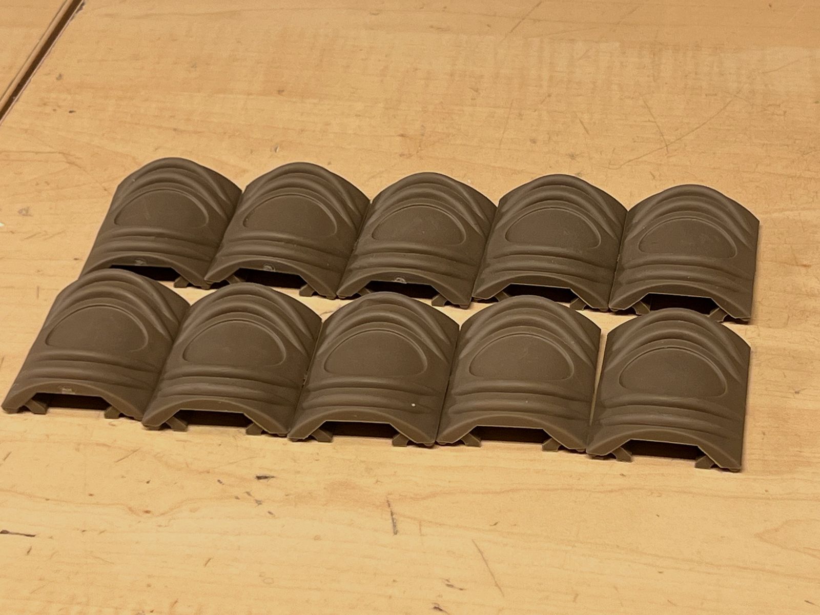 Picatinny small Rail Cover 10-piece set in Dark Earth