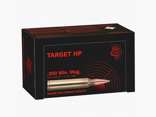 GECO TARGET HP - .300WIN.MAG. - 12,3G. / 190GRS. - 50 STÜCK