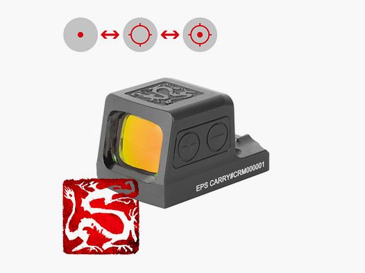 Holosun Reflexvisier RONIN-EPS-CARRY-RD-MRS mit rotem Wechselabsehen: 2MOA Dot & 32MOA Circledot