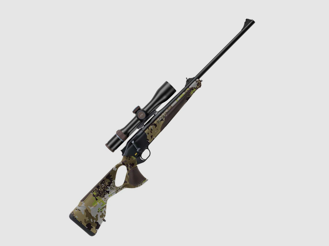 Comme d'habitude, la BLASER R8 ULTIMATE LEATHER HUNTEC est très personnalisable. En plus de la version traditionnelle, on peut choisir un canon semi-lourd.