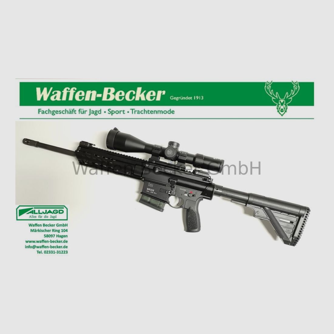 Heckler & Koch MR308 A3 Slim Line H-Key, 16,5"-Lauf, kurzer Handschutz, schwarz