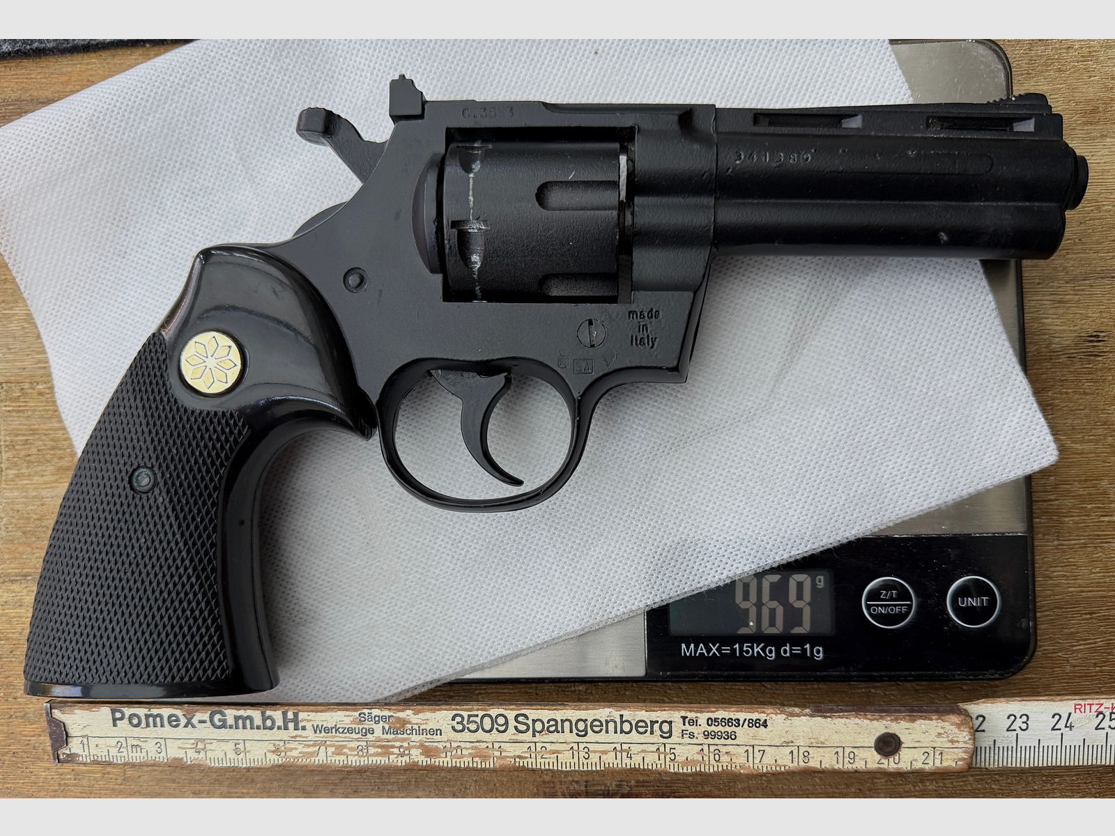 UMAREX model Python. Caliber 9 mm blank (.380 blank). Black