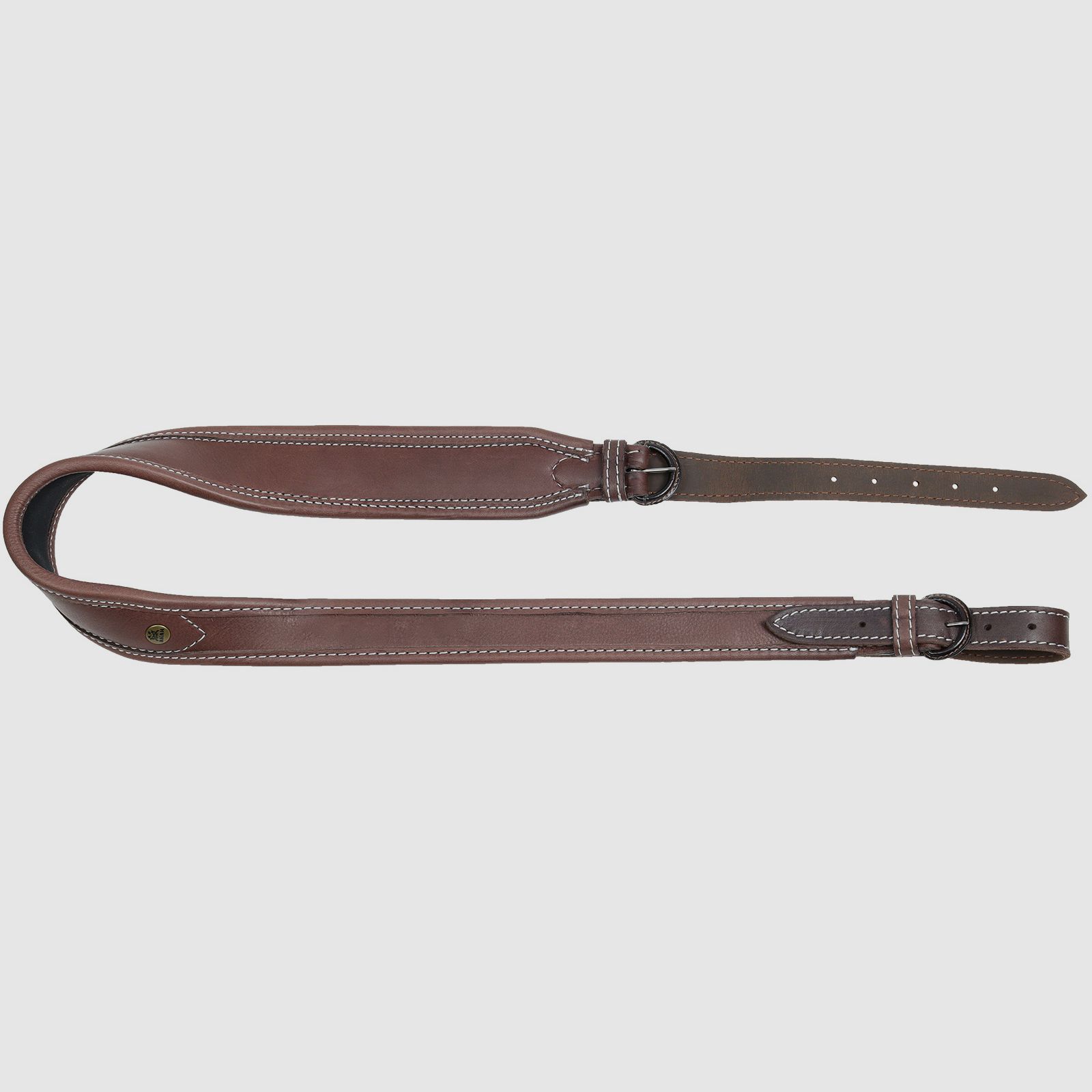 AKAH rifle sling olive leather with neoprene padding 50 mm