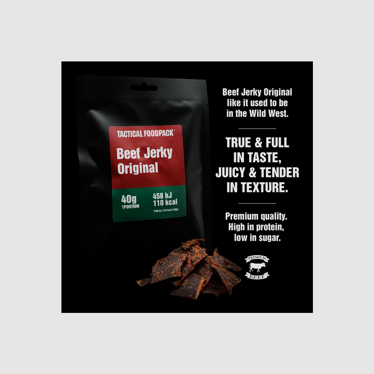 TACTICAL FOODPACK Carne seca de res Original 40g