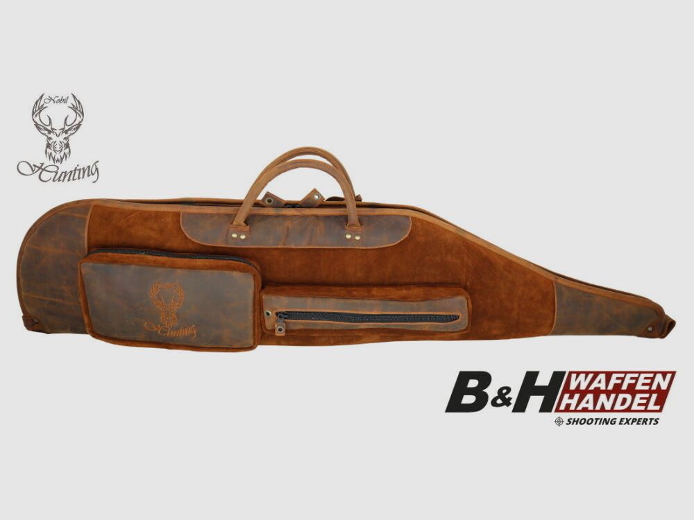 Nobil Hunting Leder Futteral 130cm in braun, handgenäht
