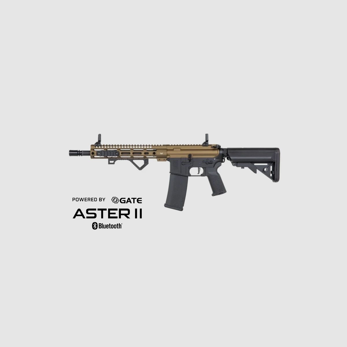 SA M4 Carbine M-LOK (SA-P20 PRIME™ Aster II ETU BLDC™) Rifle Airsoft Libre a partir de 18 años – Chaos Bronze -F-